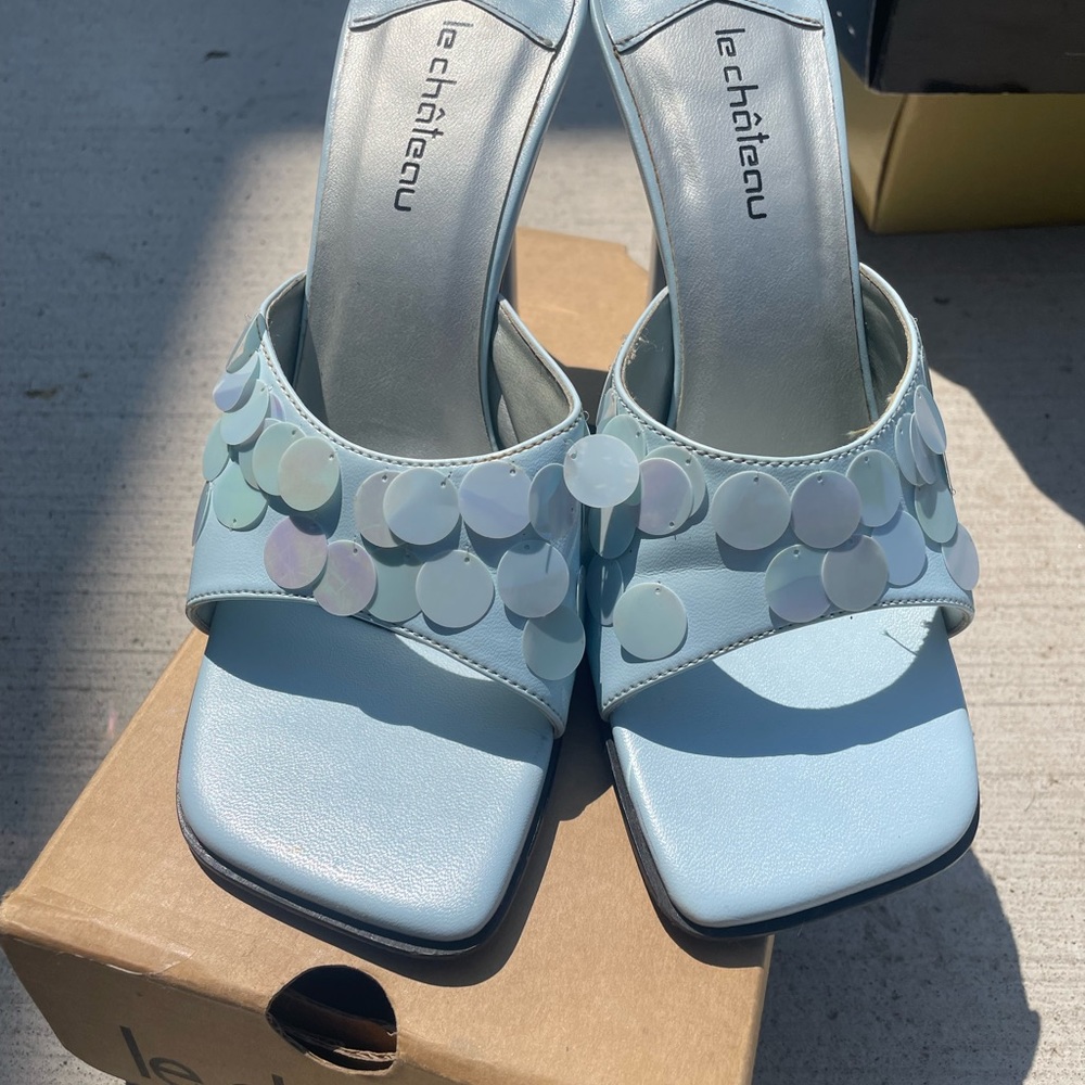 Baby blue LeChateau sandals